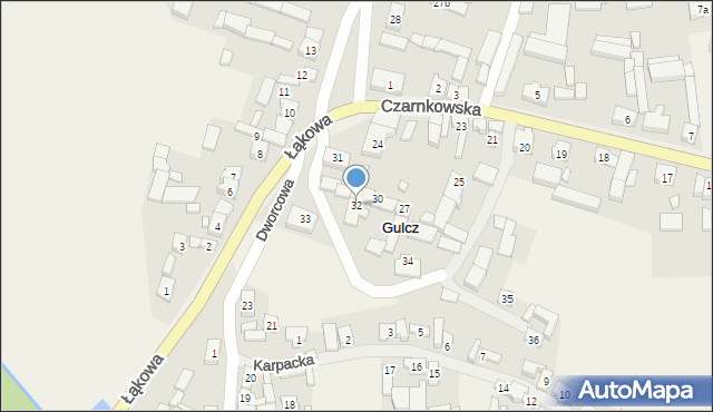 Gulcz, Czarnkowska, 32, mapa Gulcz