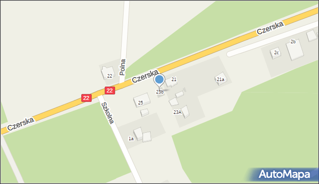 Gutowiec, Czerska, 23b, mapa Gutowiec
