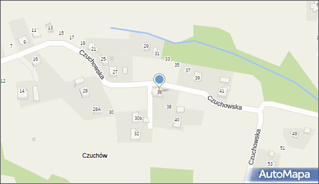 Hażlach, Czuchowska, 36, mapa Hażlach
