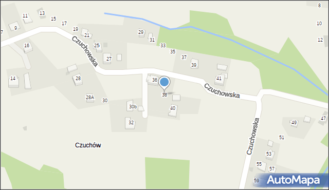 Hażlach, Czuchowska, 38, mapa Hażlach