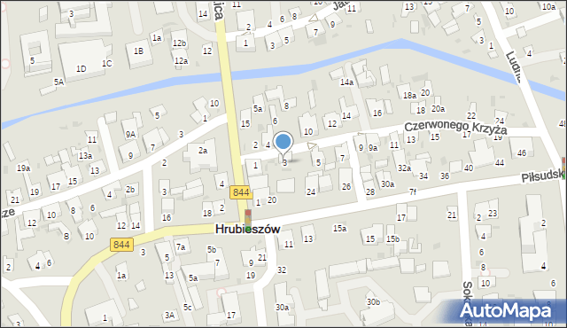 Hrubieszów, Czerwonego Krzyża, 3, mapa Hrubieszów