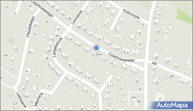 Iłża, Czachowskiego, 17, mapa Iłża