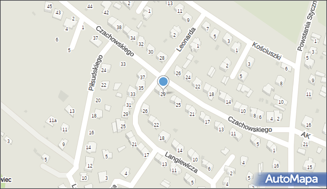 Iłża, Czachowskiego, 29, mapa Iłża