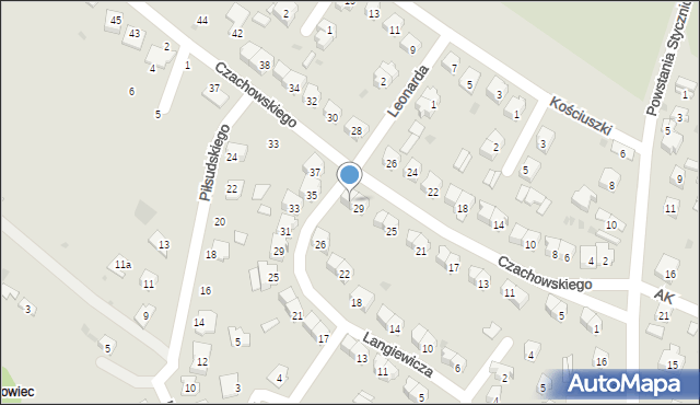 Iłża, Czachowskiego, 31, mapa Iłża
