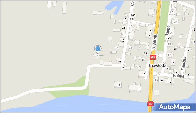 Inowłódz, Czarnieckiego Stefana, hetm., 27, mapa Inowłódz