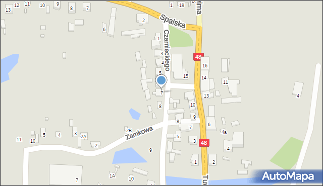 Inowłódz, Czarnieckiego Stefana, hetm., 7, mapa Inowłódz
