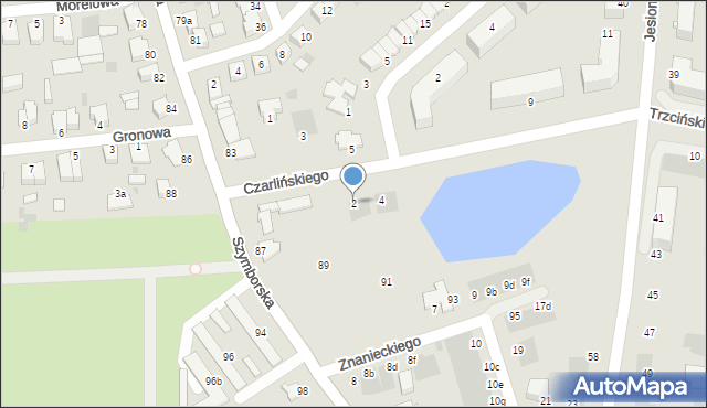 Inowrocław, Czarlińskiego Leona, 2, mapa Inowrocławia