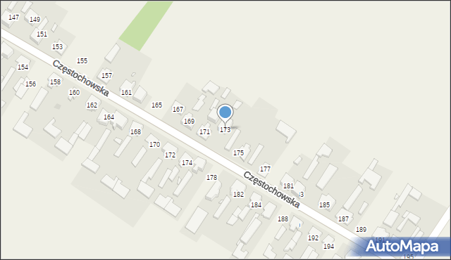 Iwanowice Duże, Częstochowska, 173, mapa Iwanowice Duże