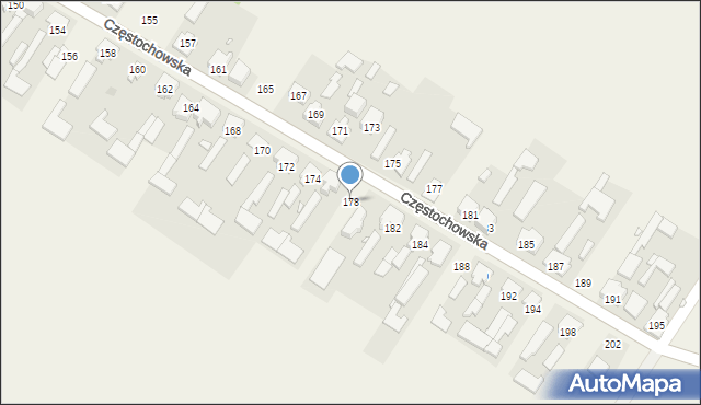 Iwanowice Duże, Częstochowska, 178, mapa Iwanowice Duże