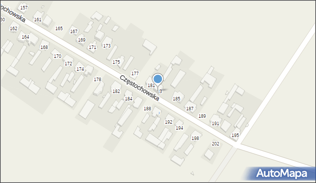 Iwanowice Duże, Częstochowska, 183, mapa Iwanowice Duże