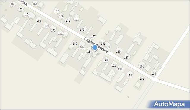 Iwanowice Duże, Częstochowska, 186, mapa Iwanowice Duże