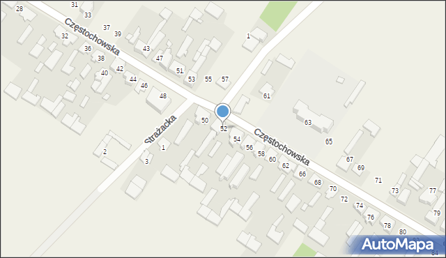 Iwanowice Duże, Częstochowska, 52, mapa Iwanowice Duże