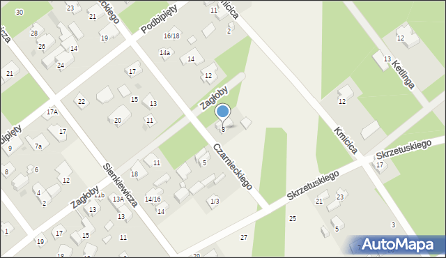 Izabelin B, Czarnieckiego Stefana, hetm., 8, mapa Izabelin B
