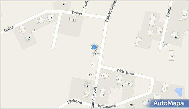 Jagatowo, Czeremchowa, 18, mapa Jagatowo