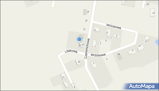 Jagatowo, Czeremchowa, 26, mapa Jagatowo