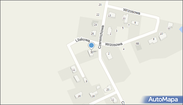 Jagatowo, Czeremchowa, 30, mapa Jagatowo