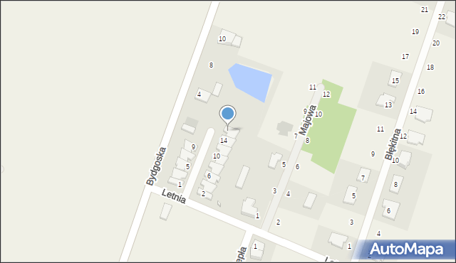 Jagodowo, Czerwcowa, 16, mapa Jagodowo