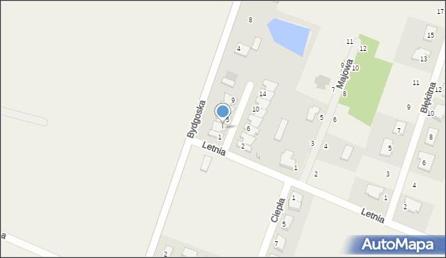 Jagodowo, Czerwcowa, 3, mapa Jagodowo