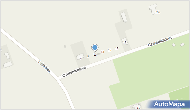 Jakubowice Konińskie-Kolonia, Czeremchowa, 11, mapa Jakubowice Konińskie-Kolonia