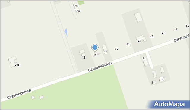 Jakubowice Konińskie-Kolonia, Czeremchowa, 35, mapa Jakubowice Konińskie-Kolonia