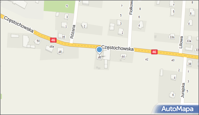 Janów, Częstochowska, 46, mapa Janów