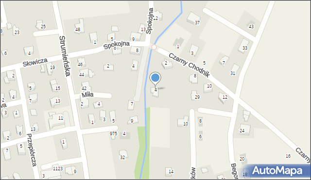 Jasienica, Czarny Chodnik, 4, mapa Jasienica