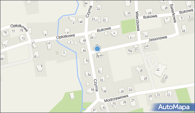 Jasienica, Czyrna, 29, mapa Jasienica