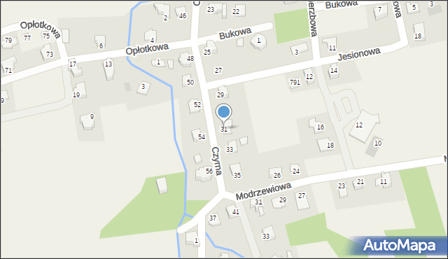 Jasienica, Czyrna, 31, mapa Jasienica