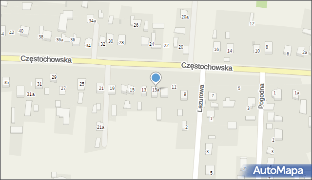 Jaskrów, Częstochowska, 13a, mapa Jaskrów