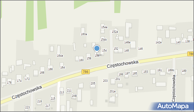 Jaskrów, Częstochowska, 156, mapa Jaskrów