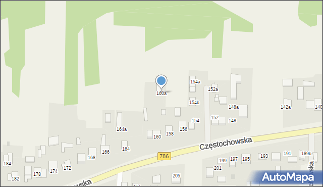 Jaskrów, Częstochowska, 160a, mapa Jaskrów