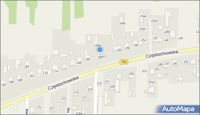 Jaskrów, Częstochowska, 164, mapa Jaskrów