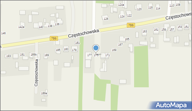 Jaskrów, Częstochowska, 175, mapa Jaskrów