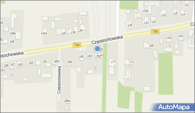 Jaskrów, Częstochowska, 179, mapa Jaskrów