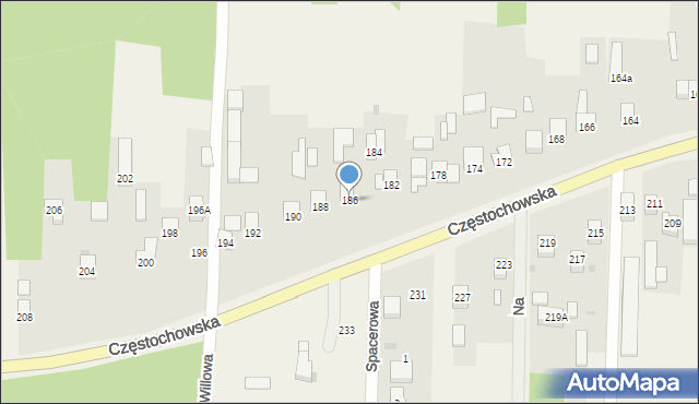 Jaskrów, Częstochowska, 186, mapa Jaskrów