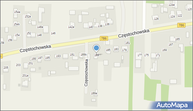 Jaskrów, Częstochowska, 189, mapa Jaskrów