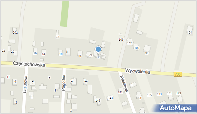 Jaskrów, Częstochowska, 2, mapa Jaskrów