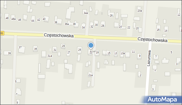 Jaskrów, Częstochowska, 21, mapa Jaskrów