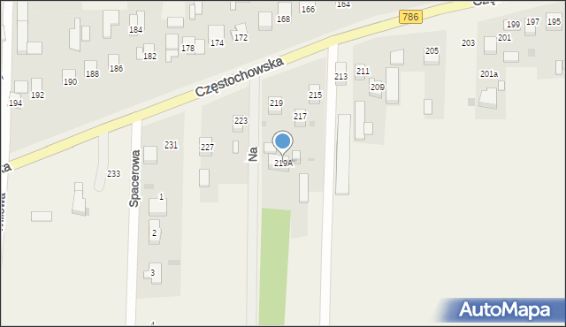 Jaskrów, Częstochowska, 219A, mapa Jaskrów