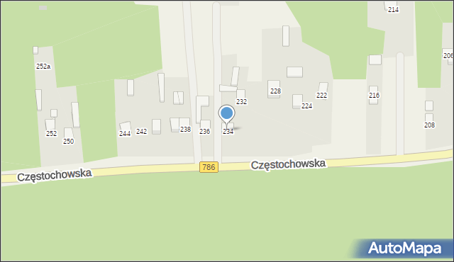 Jaskrów, Częstochowska, 234, mapa Jaskrów