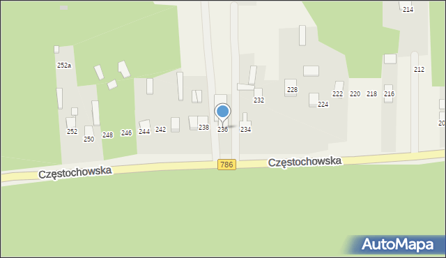 Jaskrów, Częstochowska, 236, mapa Jaskrów