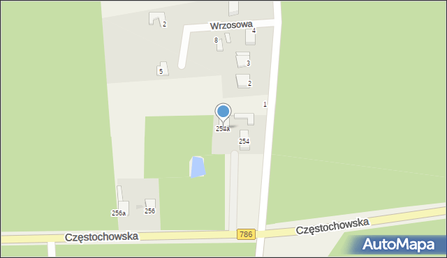 Jaskrów, Częstochowska, 254a, mapa Jaskrów