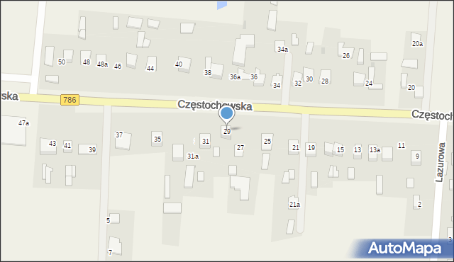 Jaskrów, Częstochowska, 29, mapa Jaskrów