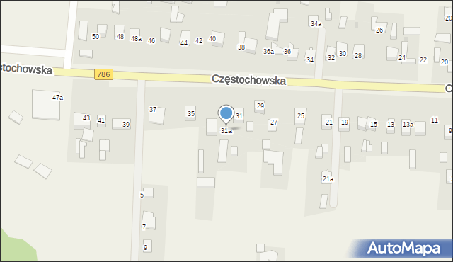 Jaskrów, Częstochowska, 31a, mapa Jaskrów