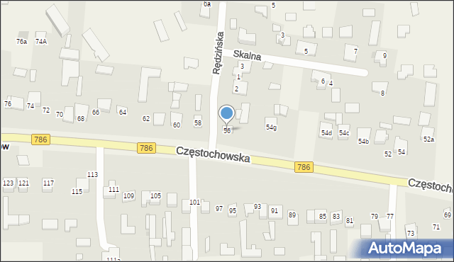 Jaskrów, Częstochowska, 56, mapa Jaskrów