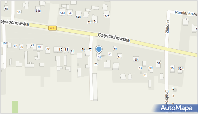 Jaskrów, Częstochowska, 73, mapa Jaskrów
