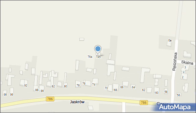 Jaskrów, Częstochowska, 74A, mapa Jaskrów