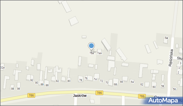 Jaskrów, Częstochowska, 76a, mapa Jaskrów