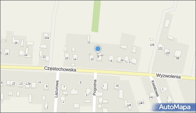 Jaskrów, Częstochowska, 8, mapa Jaskrów