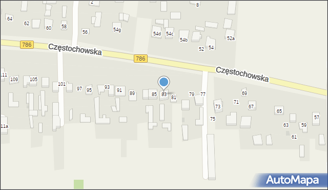 Jaskrów, Częstochowska, 83, mapa Jaskrów